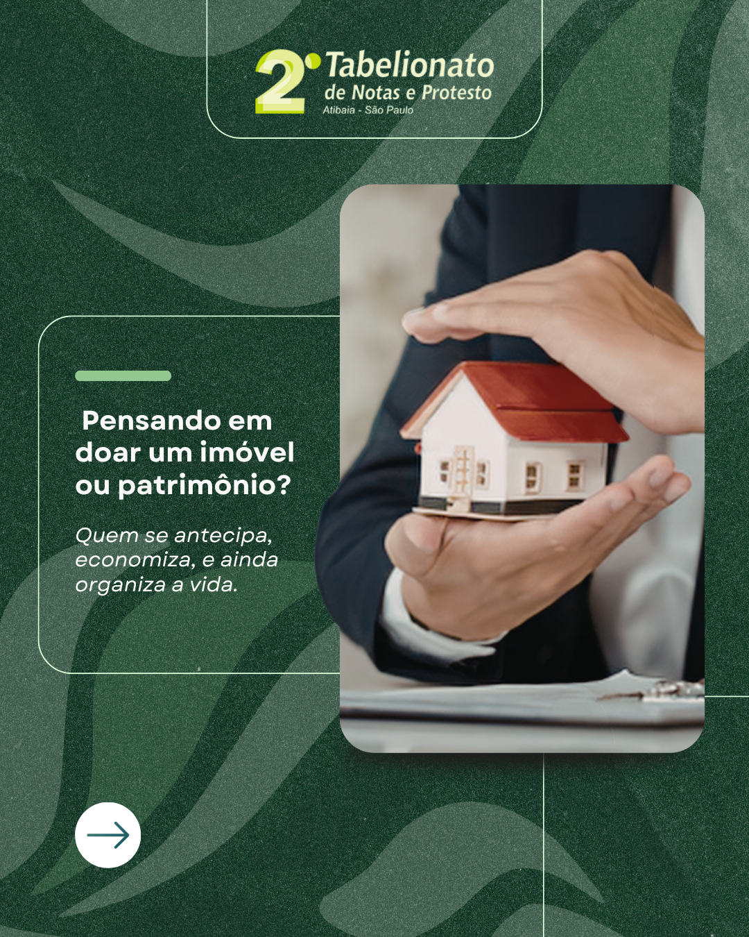 Pensando em doar um imóvel ou patrimônio? Quem se antecipa, economiza, e organiza a vida. 